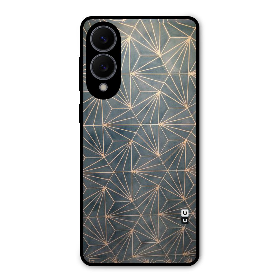 Dotted Lines Pattern Metal Back Case for Galaxy S25 Edge