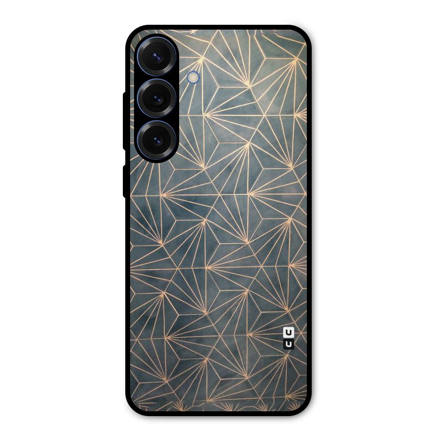 Dotted Lines Pattern Metal Back Case for Galaxy S25 Plus