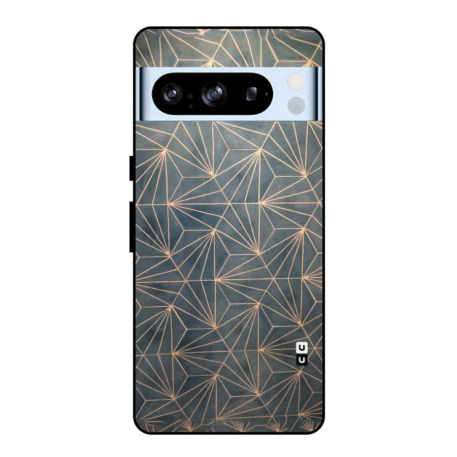 Dotted Lines Pattern Metal Back Case for Google Pixel 8 Pro