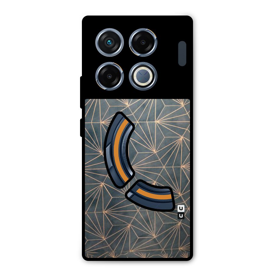Dotted Lines Pattern Metal Back Case for Infinix GT 20 Pro