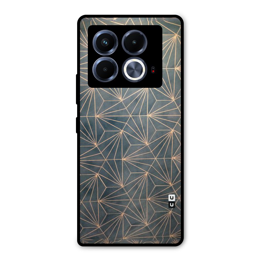 Dotted Lines Pattern Metal Back Case for Infinix Note 40 5G