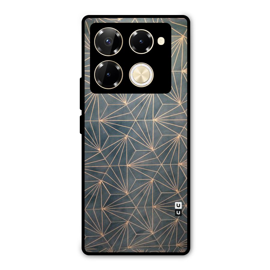 Dotted Lines Pattern Metal Back Case for Infinix Note 40 Pro