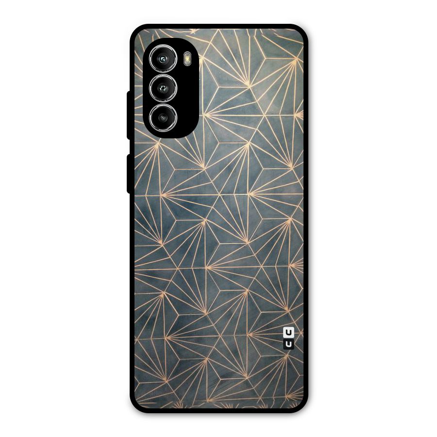 Dotted Lines Pattern Metal Back Case for Moto G52