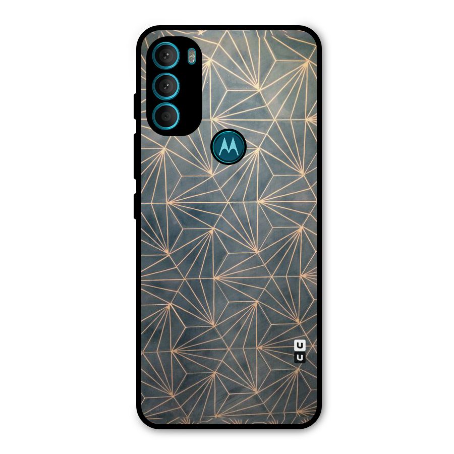 Dotted Lines Pattern Metal Back Case for Moto G71 5G