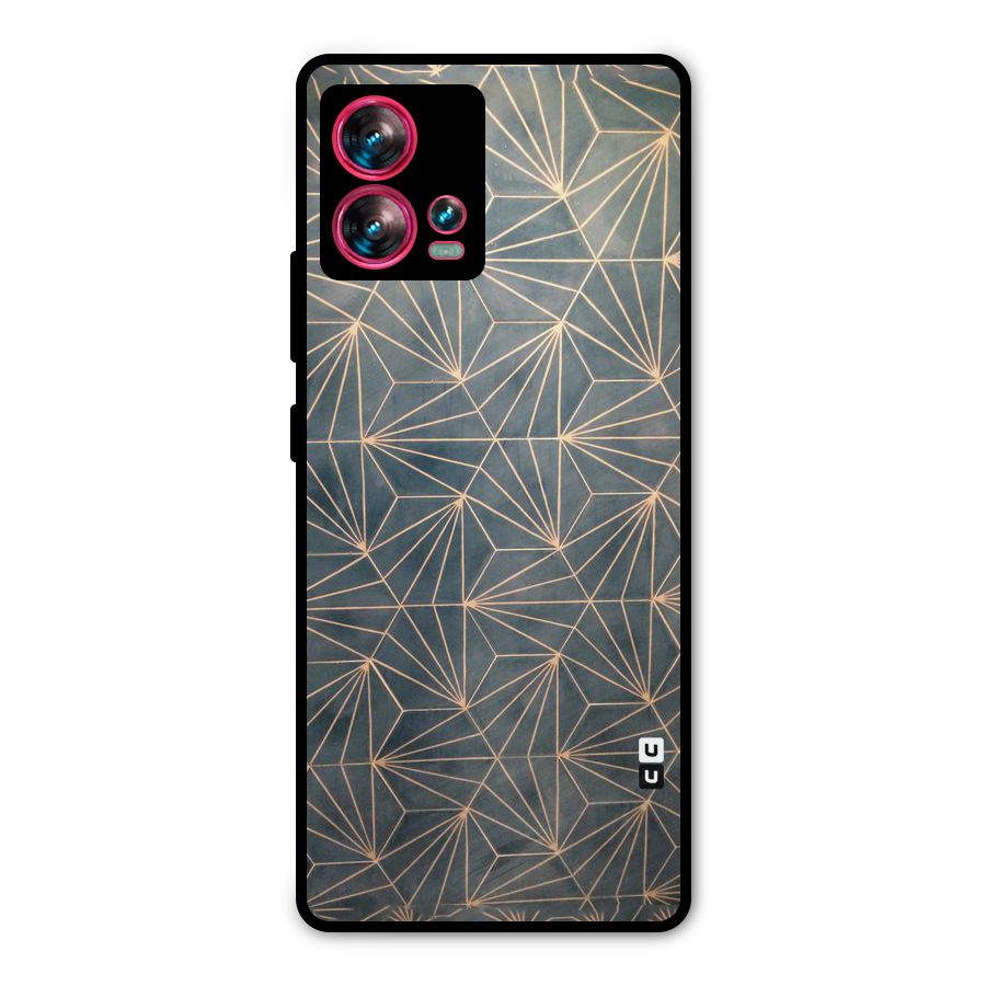 Dotted Lines Pattern Metal Back Case for Motorola Edge 30 Fusion