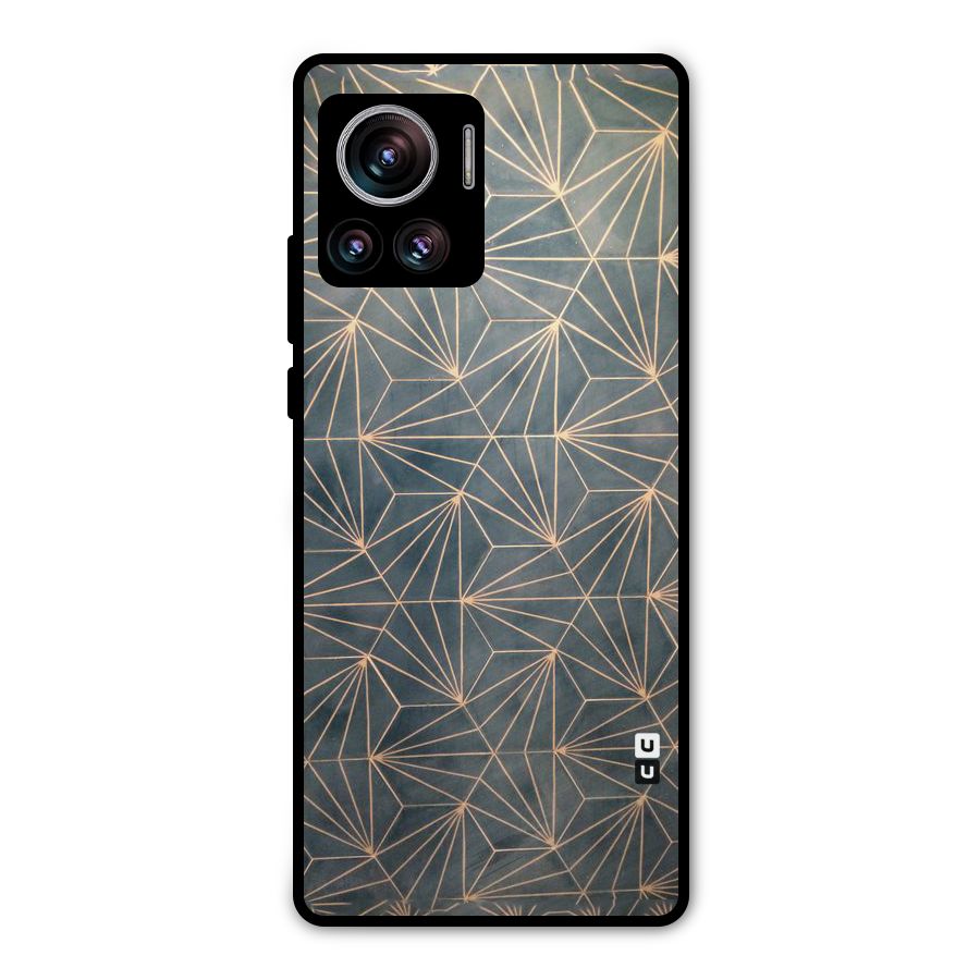 Dotted Lines Pattern Metal Back Case for Motorola Edge 30 Ultra