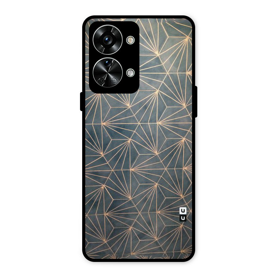 Dotted Lines Pattern Metal Back Case for OnePlus Nord 2T