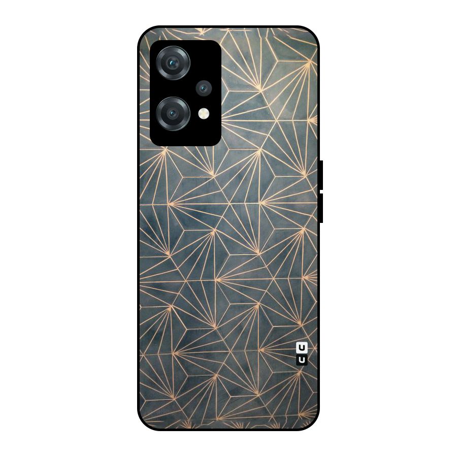 Dotted Lines Pattern Metal Back Case for OnePlus Nord CE 2 Lite 5G