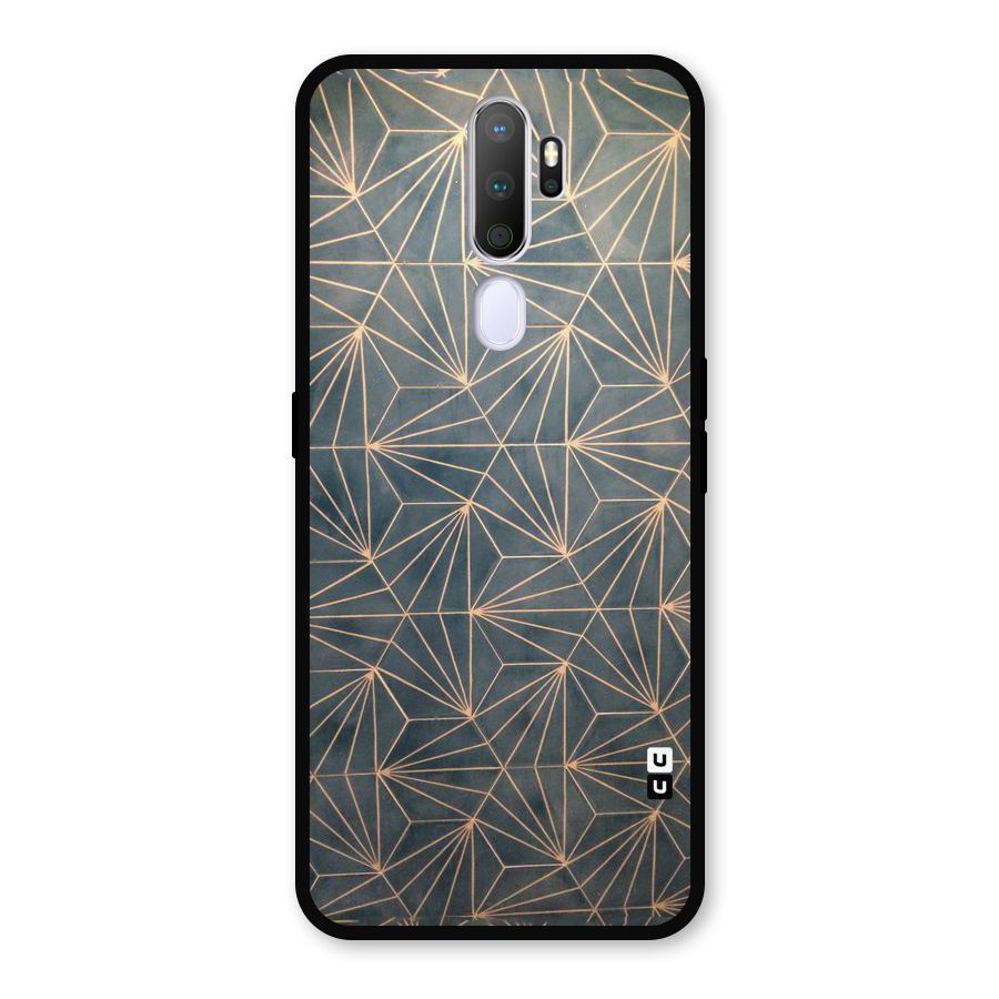 Dotted Lines Pattern Metal Back Case for Oppo A9 (2020)