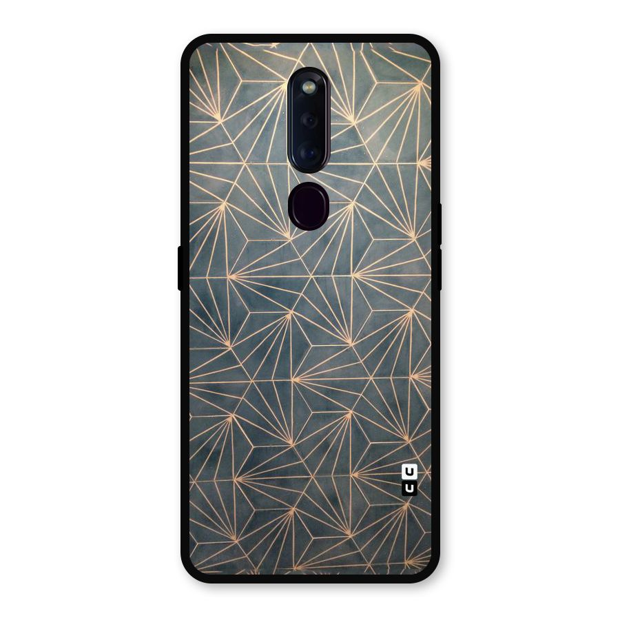 Dotted Lines Pattern Metal Back Case for Oppo F11 Pro