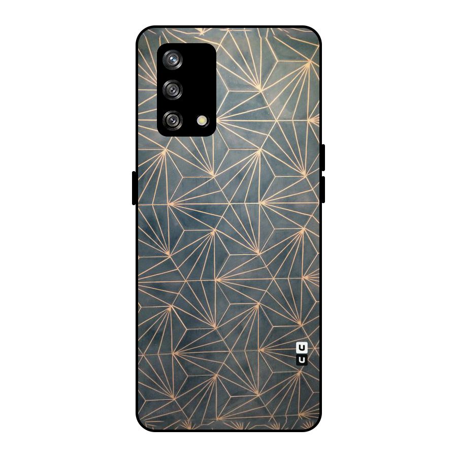Dotted Lines Pattern Metal Back Case for Oppo F19
