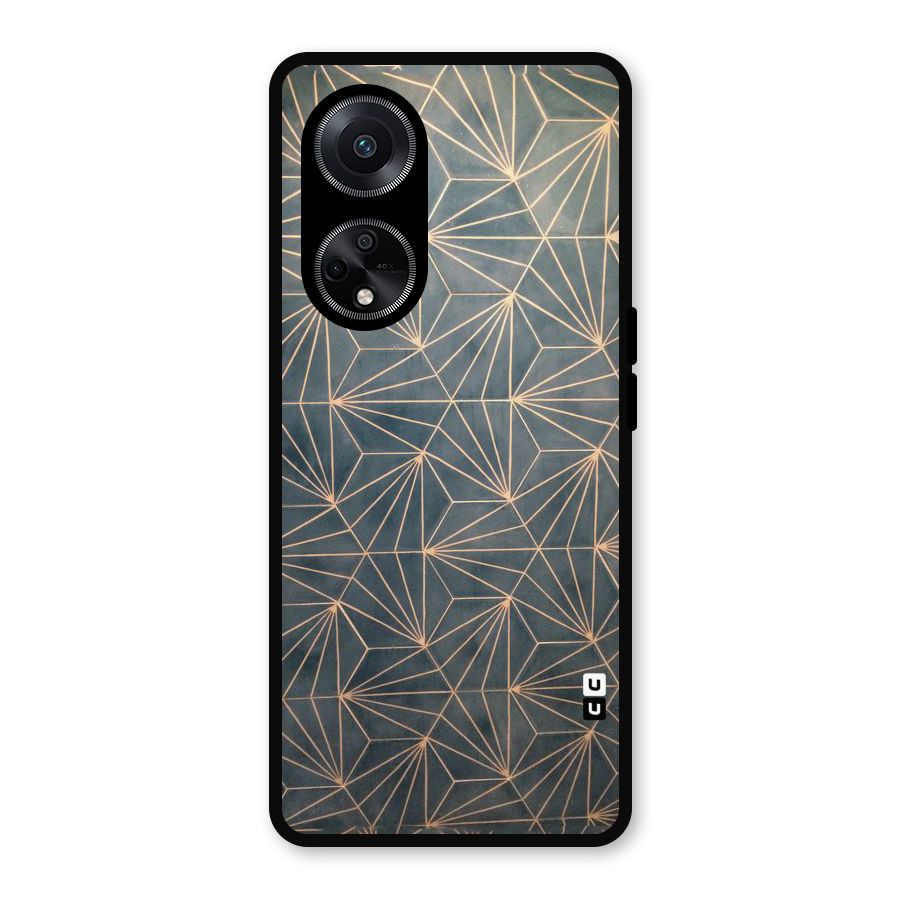 Dotted Lines Pattern Metal Back Case for Oppo F23