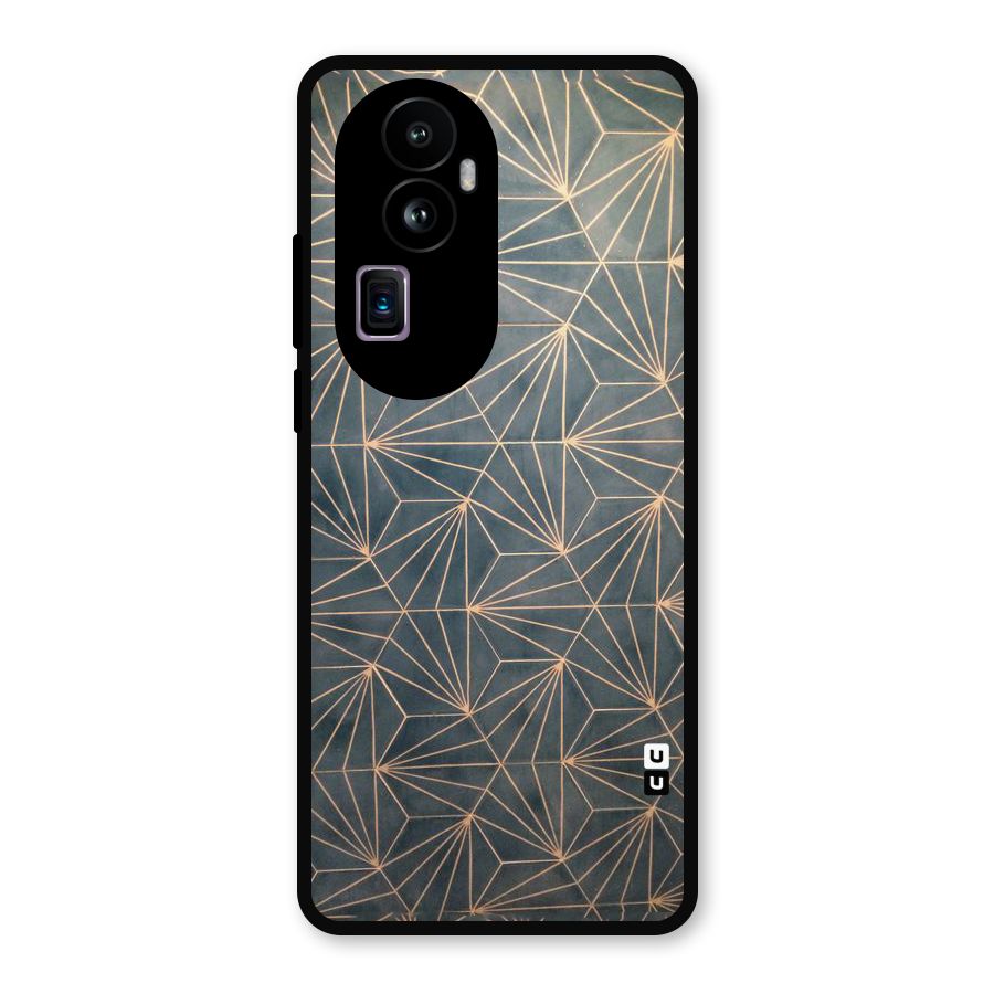Dotted Lines Pattern Metal Back Case for Oppo Reno10 Pro Plus