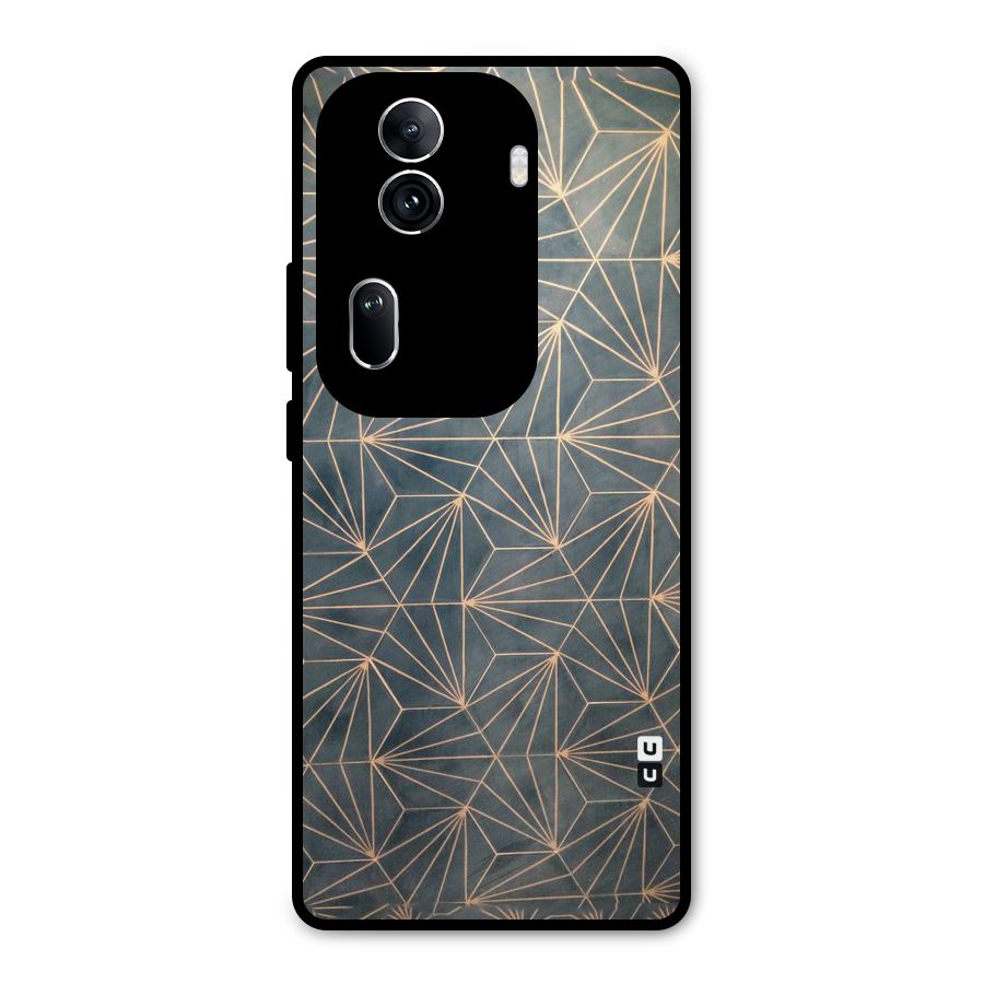 Dotted Lines Pattern Metal Back Case for Oppo Reno11 Pro 5G