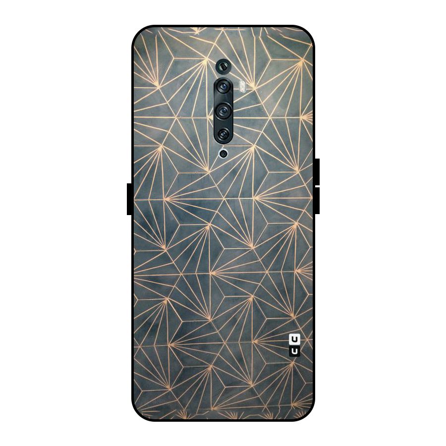 Dotted Lines Pattern Metal Back Case for Oppo Reno2 F