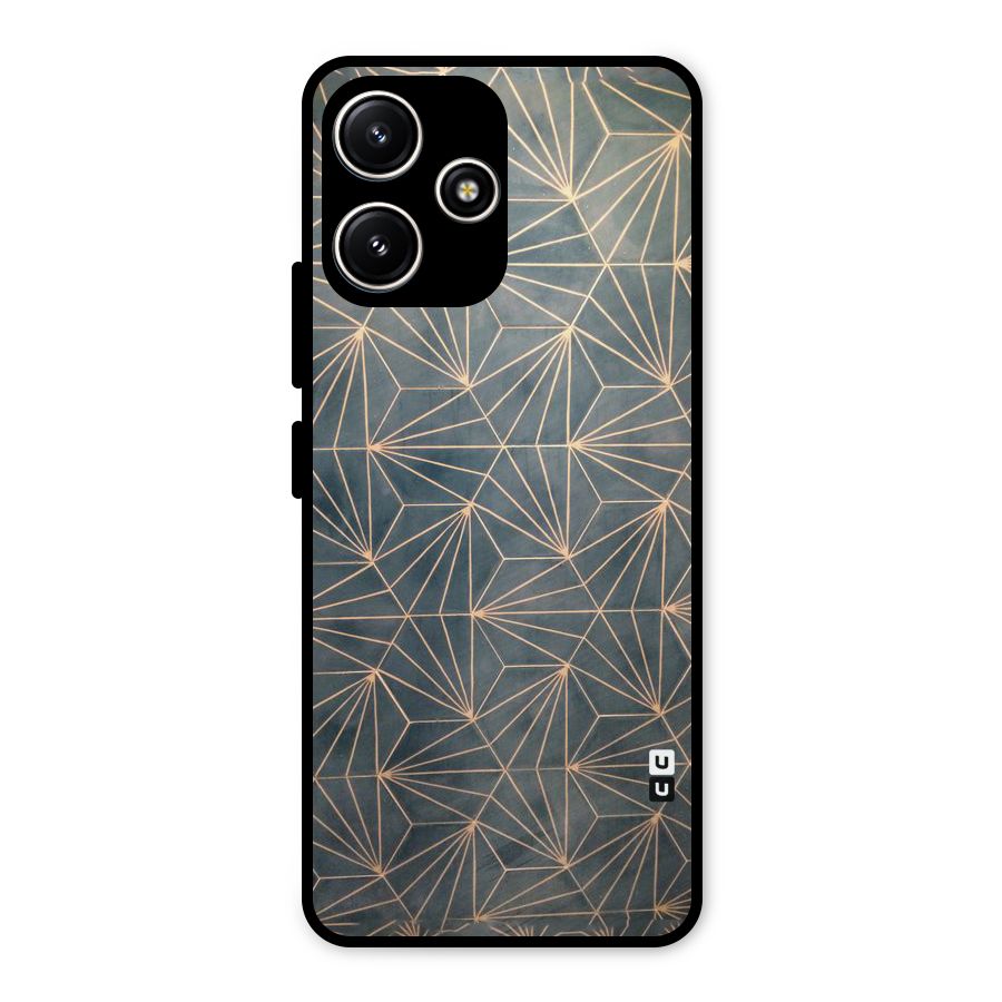 Dotted Lines Pattern Metal Back Case for Poco M6 Pro