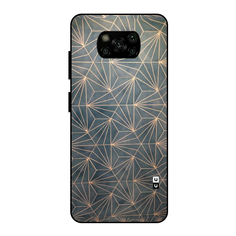 Dotted Lines Pattern Metal Back Case for Poco X3