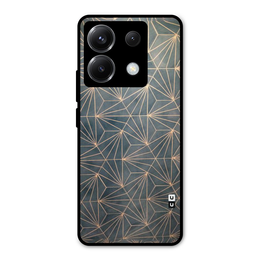 Dotted Lines Pattern Metal Back Case for Poco X6