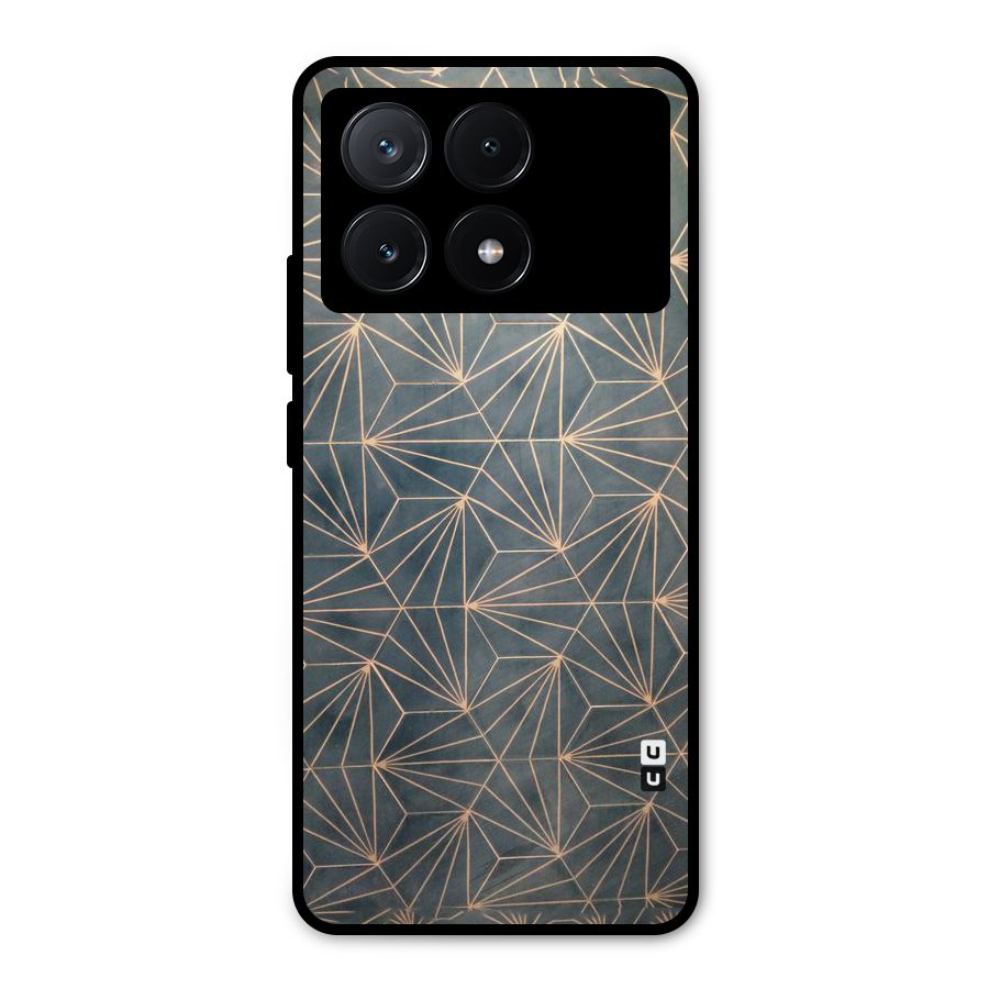 Dotted Lines Pattern Metal Back Case for Poco X6 Pro