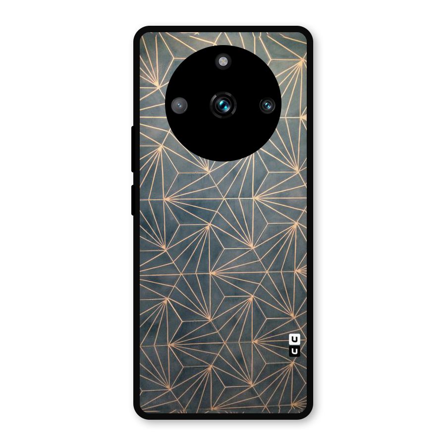 Dotted Lines Pattern Metal Back Case for Realme 11 Pro