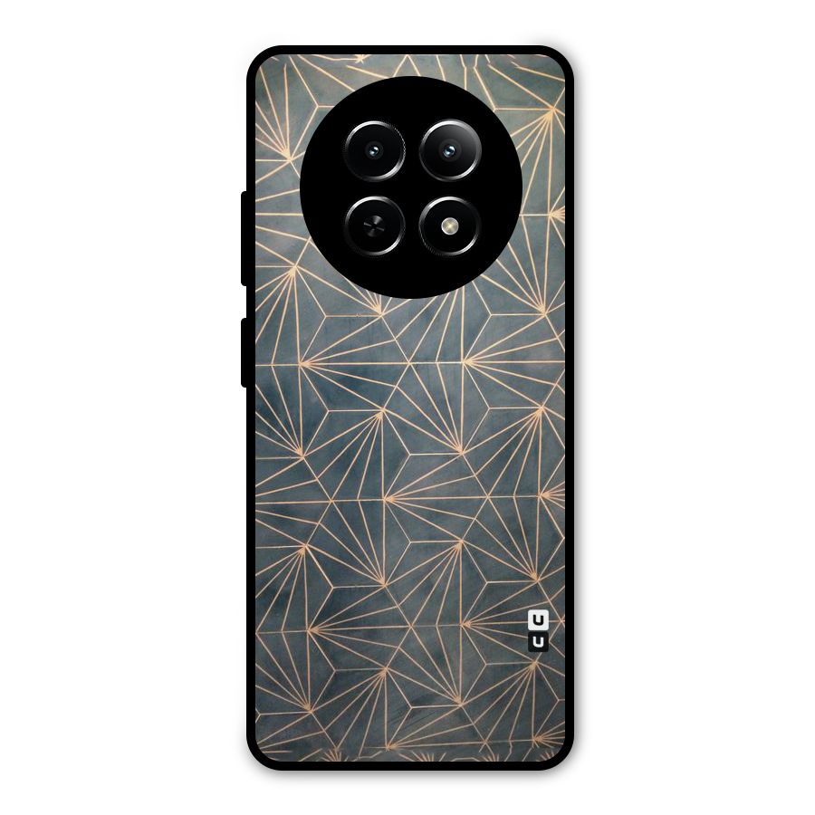 Dotted Lines Pattern Metal Back Case for Realme 12x 5G