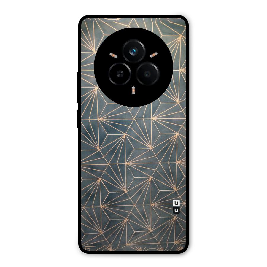 Dotted Lines Pattern Metal Back Case for Realme 14 Pro Plus