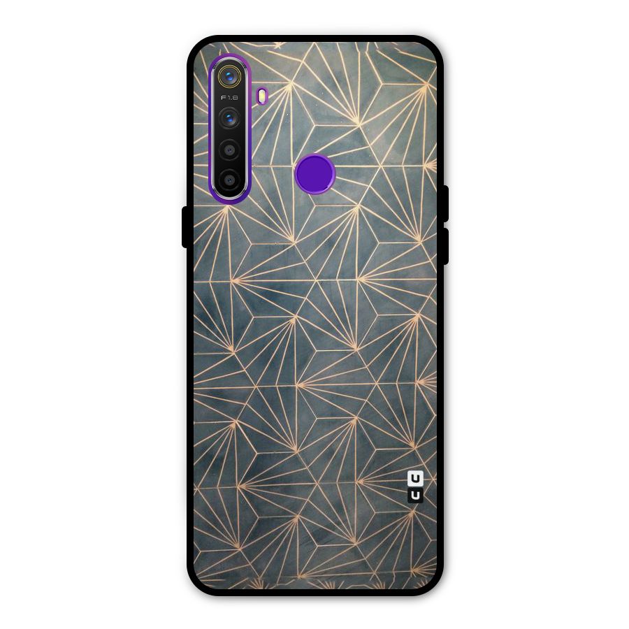 Dotted Lines Pattern Metal Back Case for Realme 5