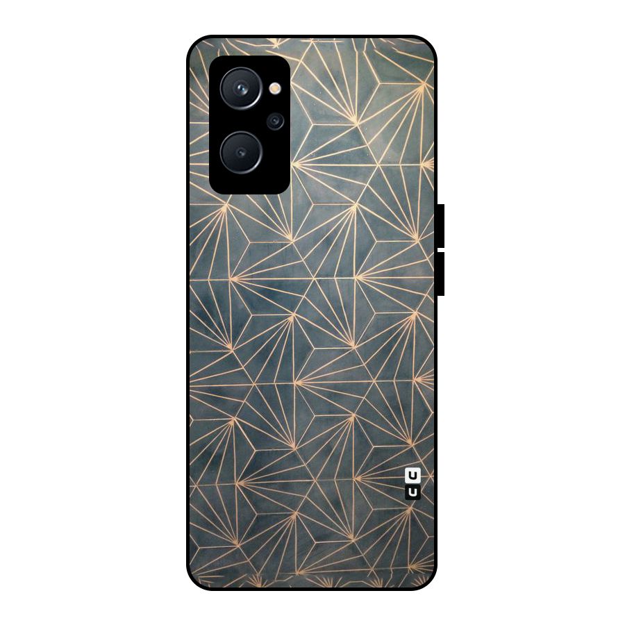 Dotted Lines Pattern Metal Back Case for Realme 9i 5G