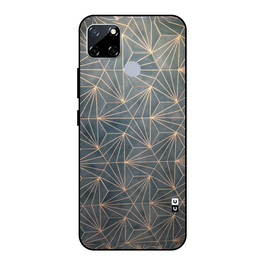 Dotted Lines Pattern Metal Back Case for Realme Narzo 20