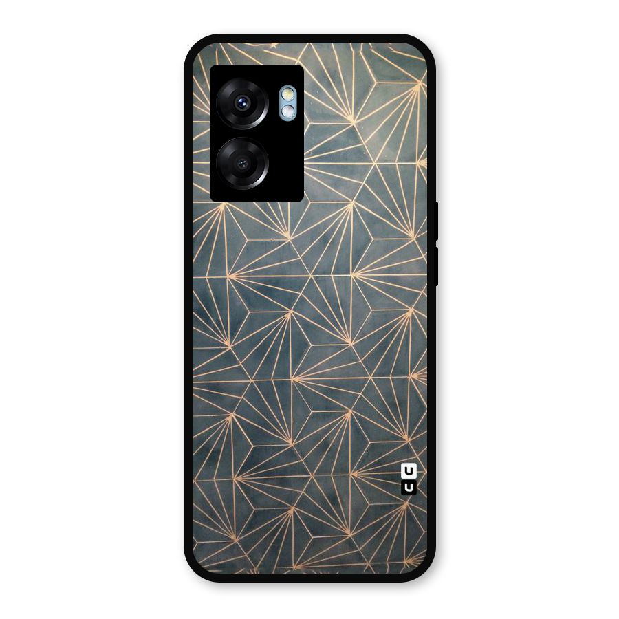 Dotted Lines Pattern Metal Back Case for Realme Narzo 50 5G