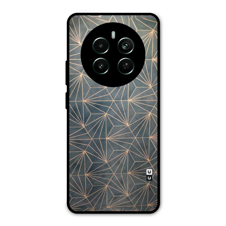 Dotted Lines Pattern Metal Back Case for Realme Narzo 70 Pro