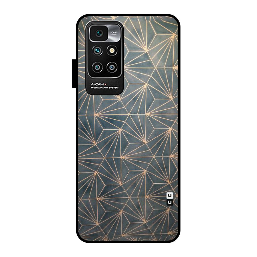 Dotted Lines Pattern Metal Back Case for Redmi 10 Prime