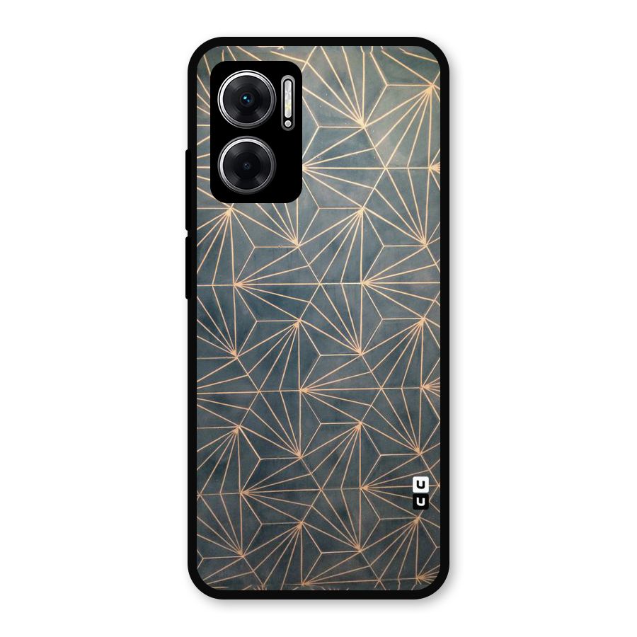 Dotted Lines Pattern Metal Back Case for Redmi 11 Prime 5G