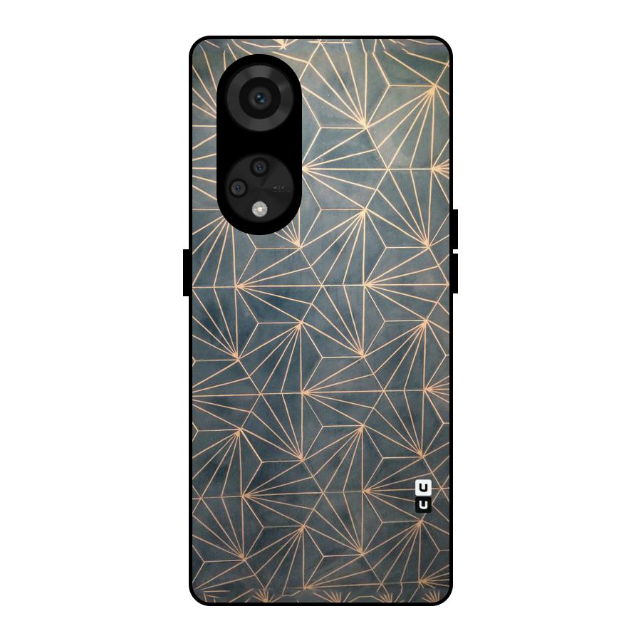 Dotted Lines Pattern Metal Back Case for Reno8 T 5G