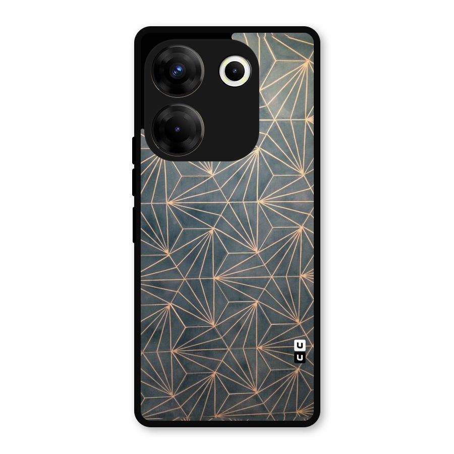 Dotted Lines Pattern Metal Back Case for Tecno Camon 20