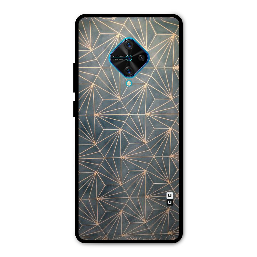 Dotted Lines Pattern Metal Back Case for Vivo S1 Pro