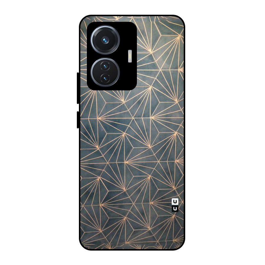 Dotted Lines Pattern Metal Back Case for Vivo T1 44W