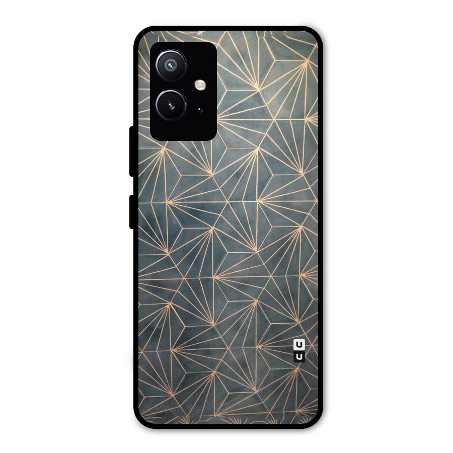 Dotted Lines Pattern Metal Back Case for Vivo T1 5G