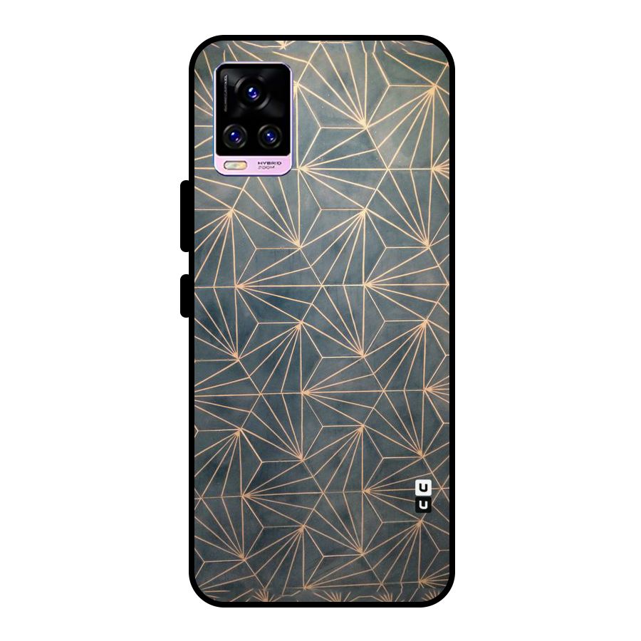 Dotted Lines Pattern Metal Back Case for Vivo V20 Pro