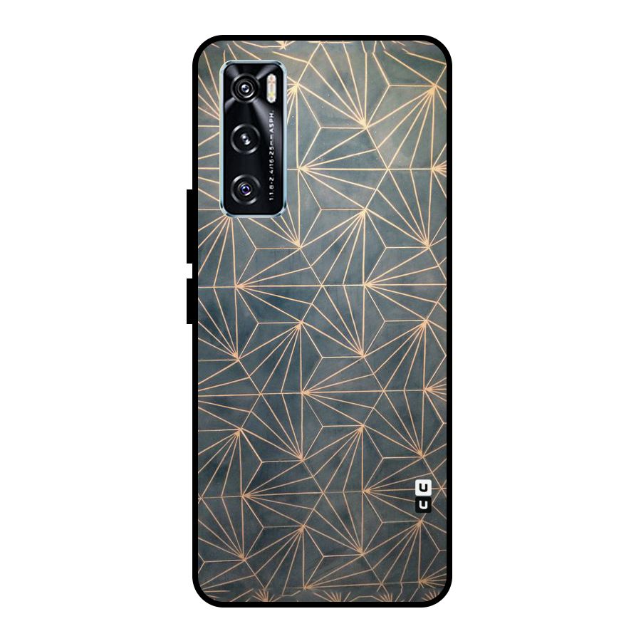Dotted Lines Pattern Metal Back Case for Vivo V20 SE