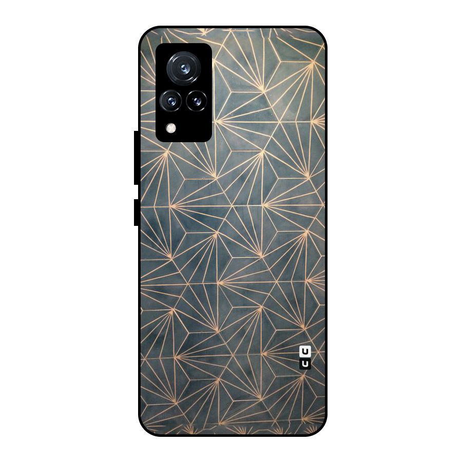 Dotted Lines Pattern Metal Back Case for Vivo V21 5G