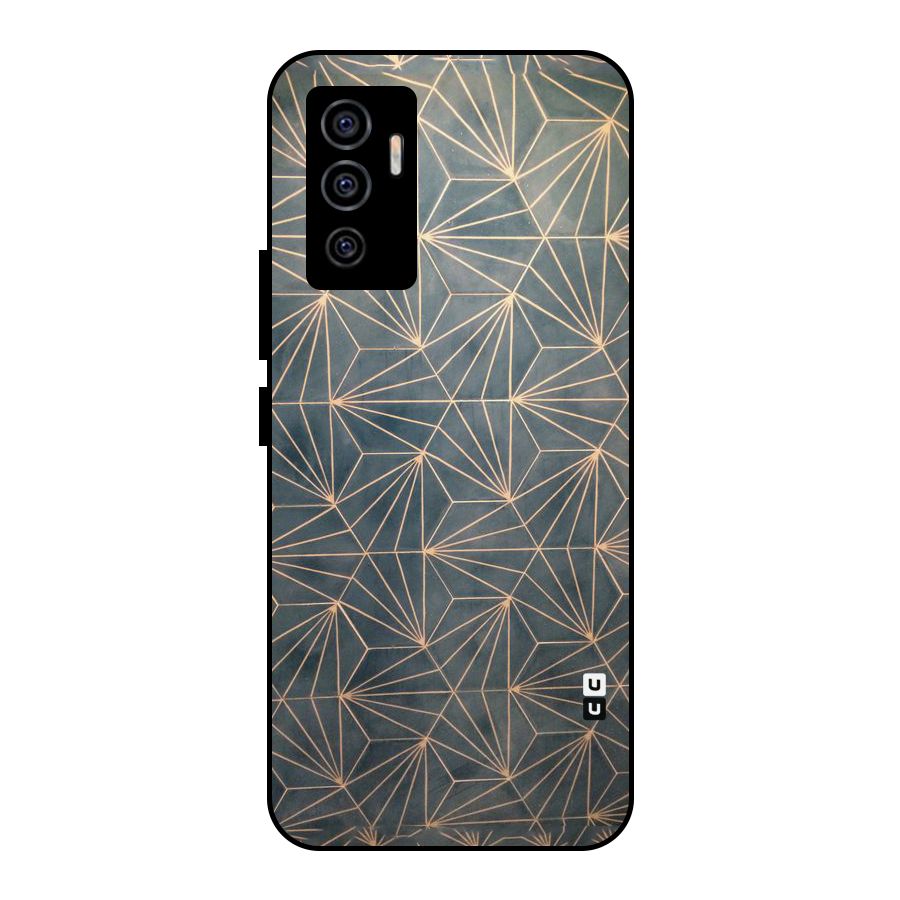 Dotted Lines Pattern Metal Back Case for Vivo V23e