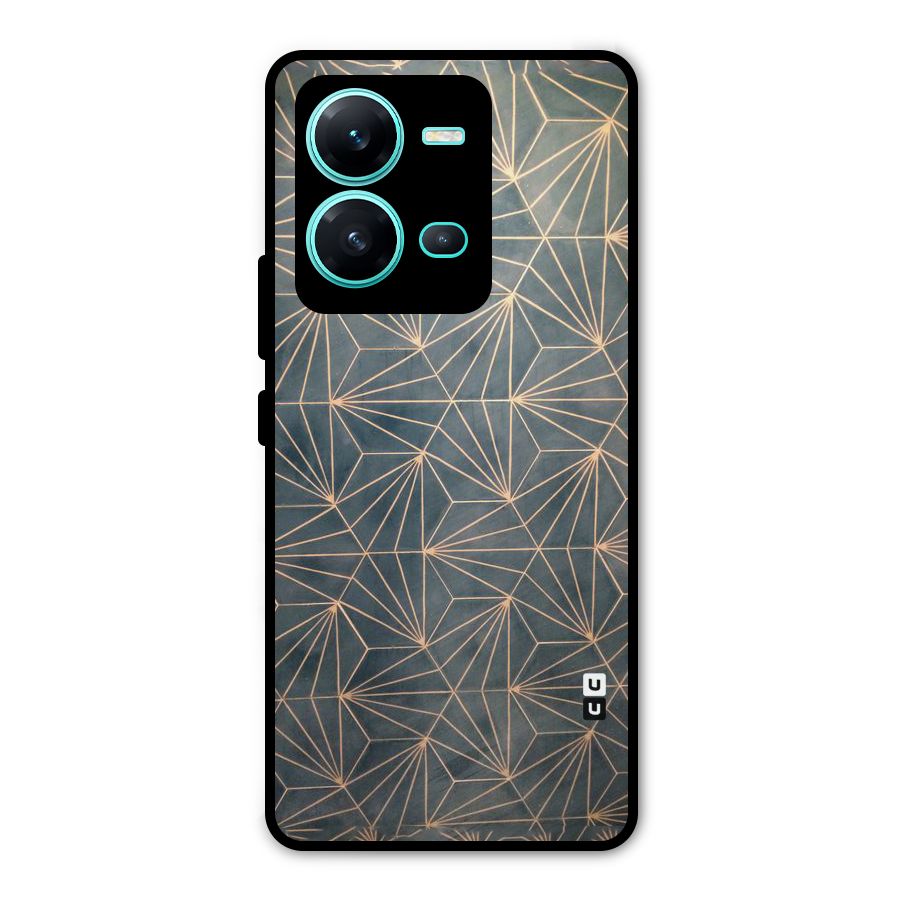 Dotted Lines Pattern Metal Back Case for Vivo V25