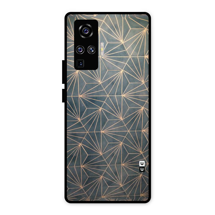 Dotted Lines Pattern Metal Back Case for Vivo X50 Pro