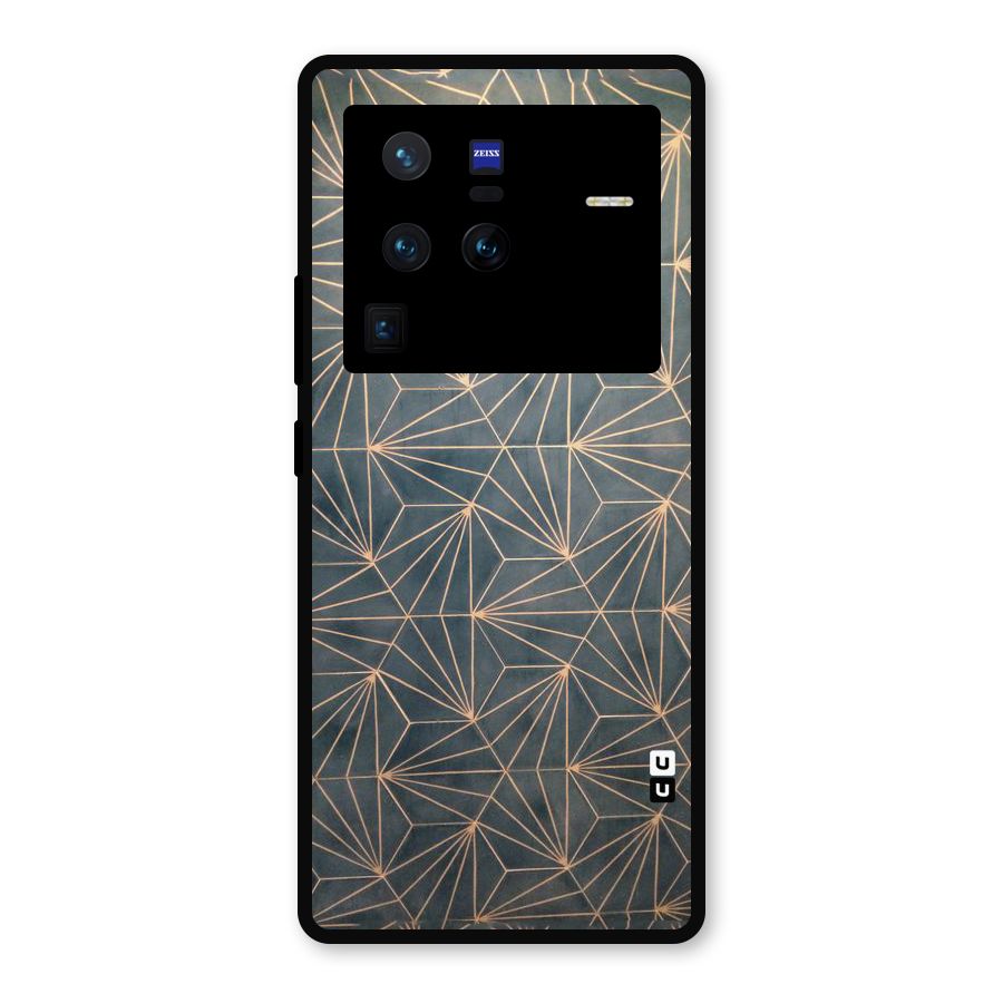Dotted Lines Pattern Metal Back Case for Vivo X80 Pro