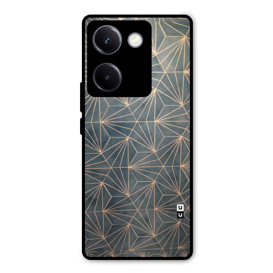 Dotted Lines Pattern Metal Back Case for Vivo Y300 Plus