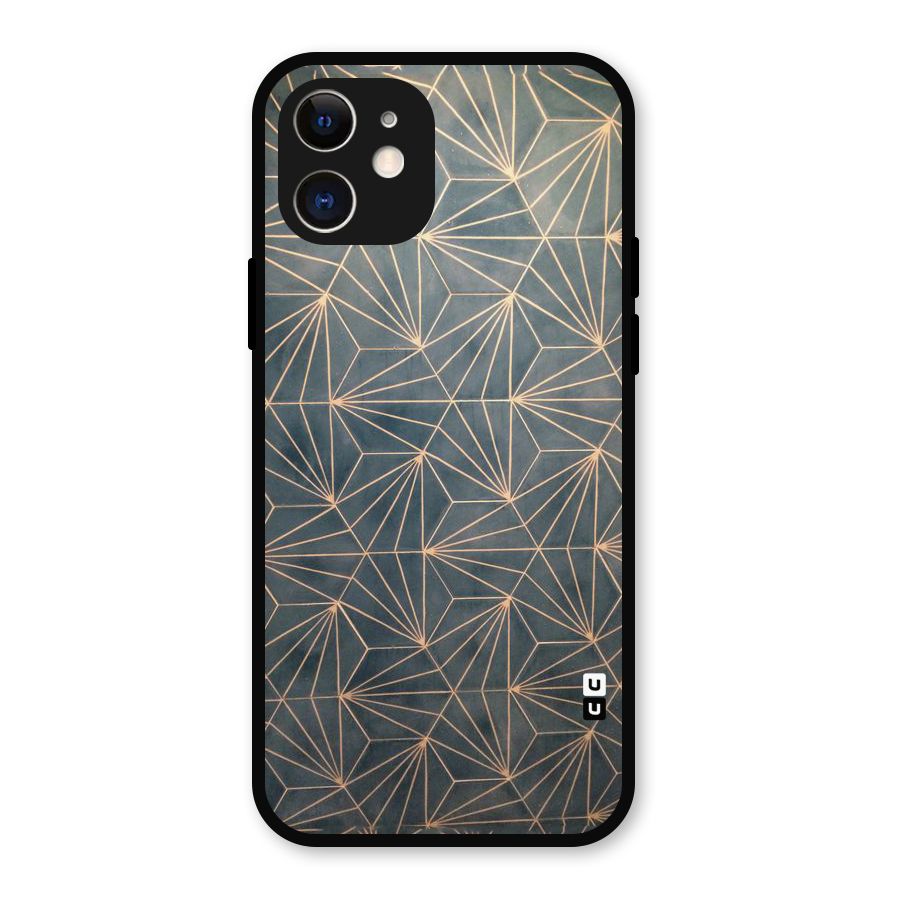 Dotted Lines Pattern Metal Back Case for iPhone 12