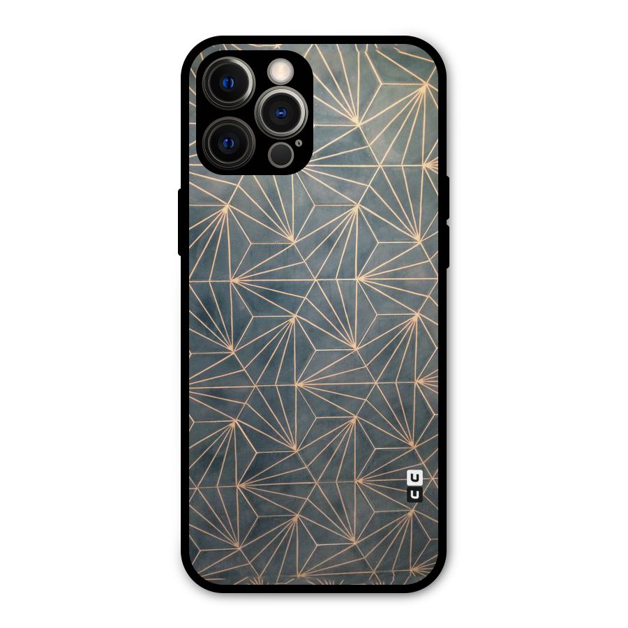 Dotted Lines Pattern Metal Back Case for iPhone 12 Pro Max