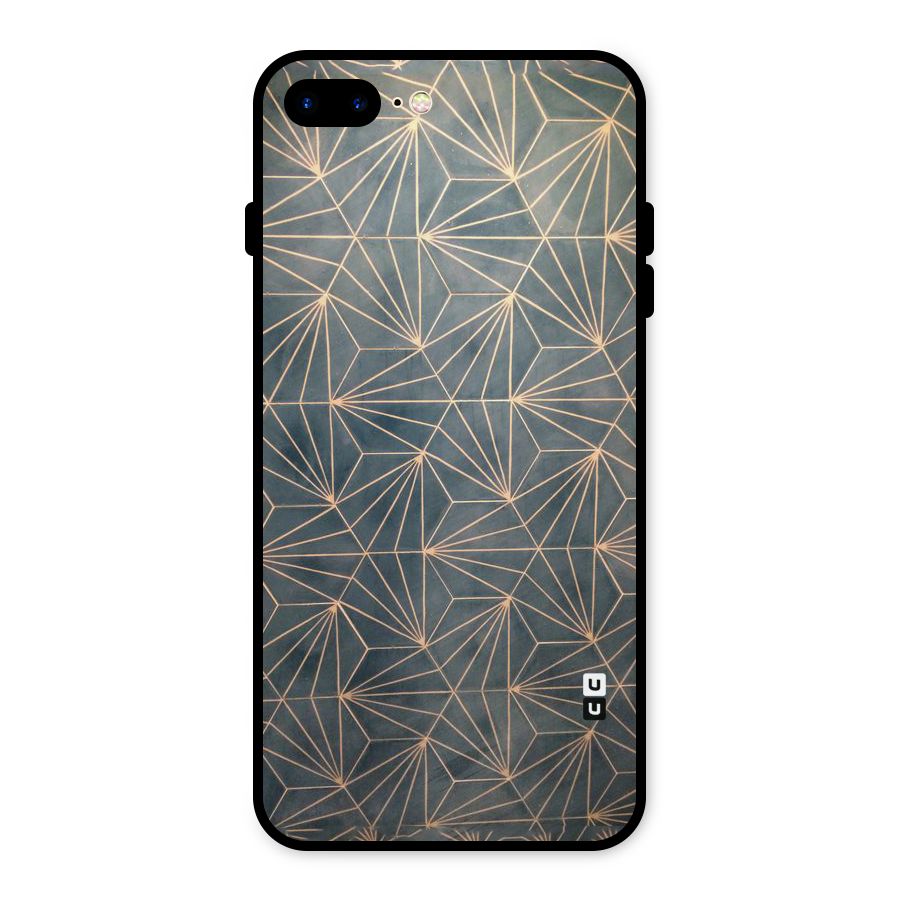 Dotted Lines Pattern Metal Back Case for iPhone 8 Plus