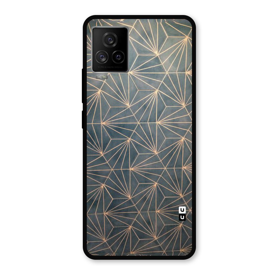 Dotted Lines Pattern Metal Back Case for iQOO 7 Legend 5G